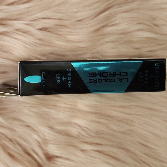 Brand New L.A.COLORS CHROME MIRROR FINISH False Nails-L - Picture 3 of 4